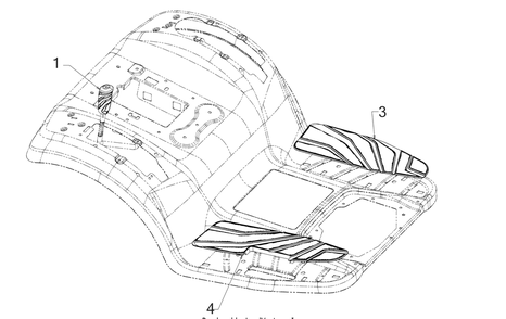 Grip And Footpads Diagram and Parts List for XT1-GT50KH (14BQA3CQ010)(2021) Cub Cadet Lawn Tractor